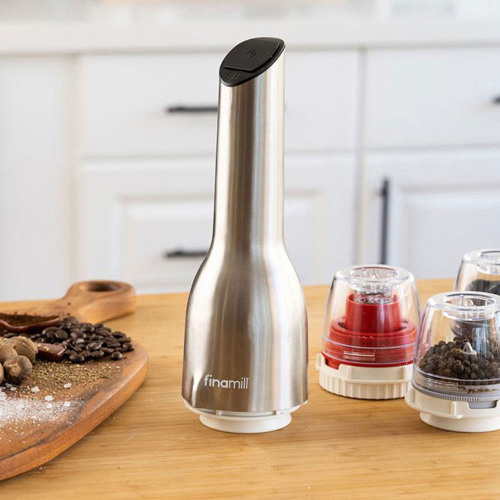 FinaMill Spice Grinder with Interchangeable Pods, Battery Operated