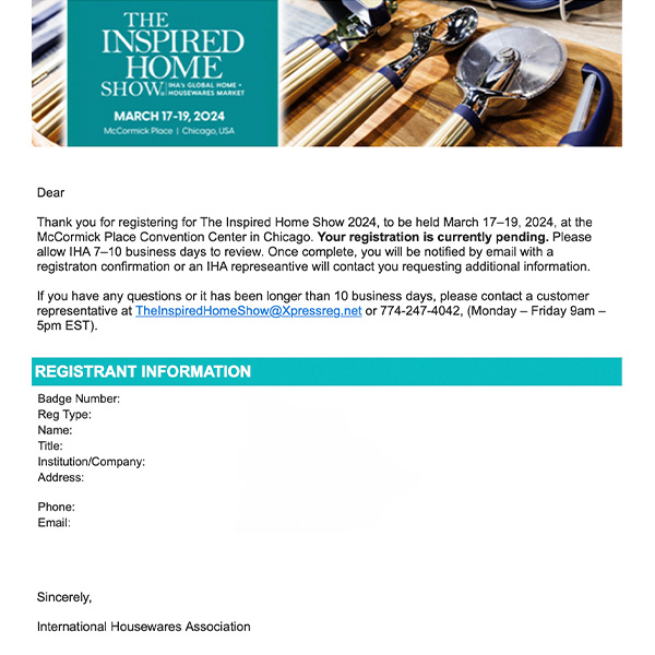 Reg Email Sponsor