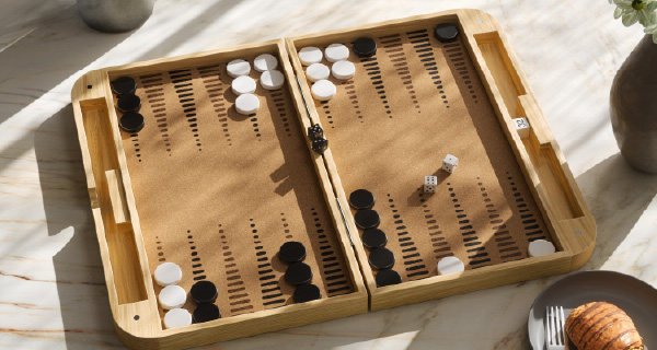 Blitz Backgammon & Checkers Gameboard by Umbra popcorn