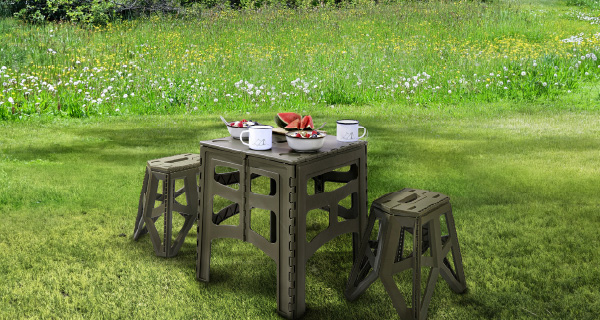 timo & tom Foldable Outdoor Table & Chair by keeeper popcorn