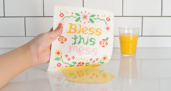 Ecologie Bless This Mess Swedish Dishcloth by Danica popcorn