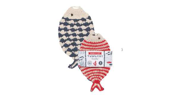 Little Fish Crochet Sponges from Now Designs by Danica popcorn
